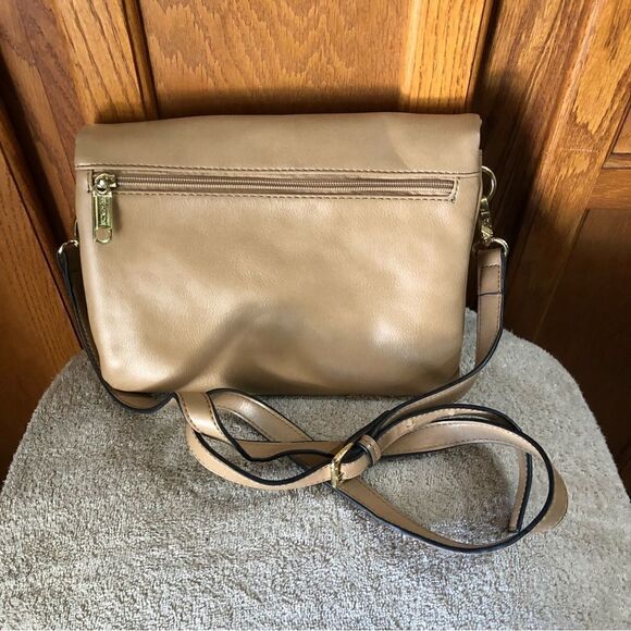 JOE’S JEANS Tan Asymmetrical Zipper Leather Crossbody Bag - Picture 3 of 13